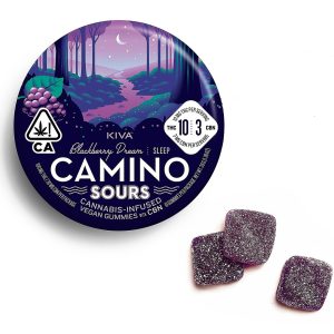 10mg : 3mg CBN Camino Sours 'Sleep' Blackberry Dream Gummies 100mg THC | 30mg CBN total