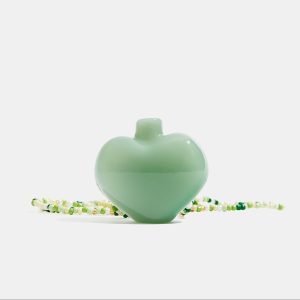 Heart One-Hitter Necklace in Jade