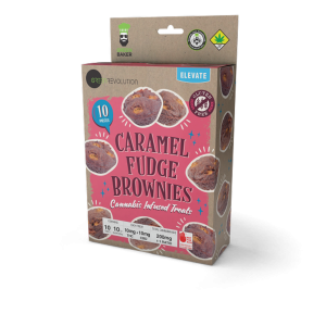 1:1 Caramel Fudge Brownies 200mg 10-pack