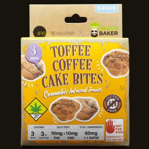 1:1 Toffee Coffee Cake Bites 60mg 3-pack