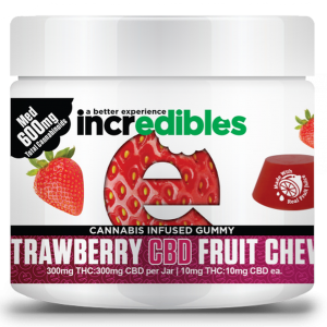1:1 Strawberry Fruit Chews Gummies 600mg