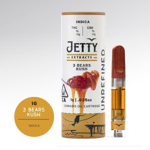 3 Bears Kush UNREFINED Live Resin Cartridge 1g