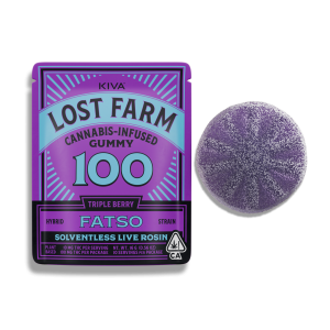 100mg 1pk Lost Farm Triple Berry x Fatso Live Rosin Gummy
