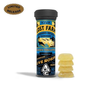 10mg Lost Farm 'Golden Pineapple x Papaya' Live Rosin Gummies 100mg THC total