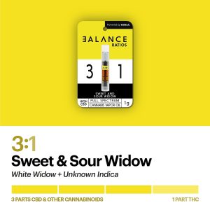 BALANCE Ratios 3:1 High CBD Extract Vape - Sweet and Sour Widow