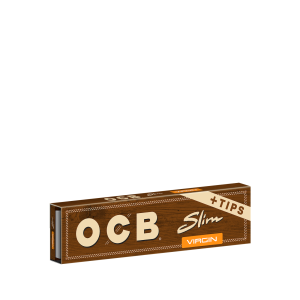 OCB® Unbleached Virgin Rolling Paper - Slim + Tips [32 leaves + 32 tips]