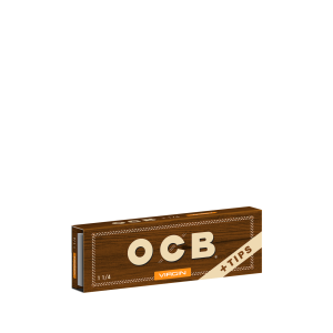 OCB® Unbleached Virgin Rolling Papers - 1 1/4 + Tips [50 leaves + 50 tips]