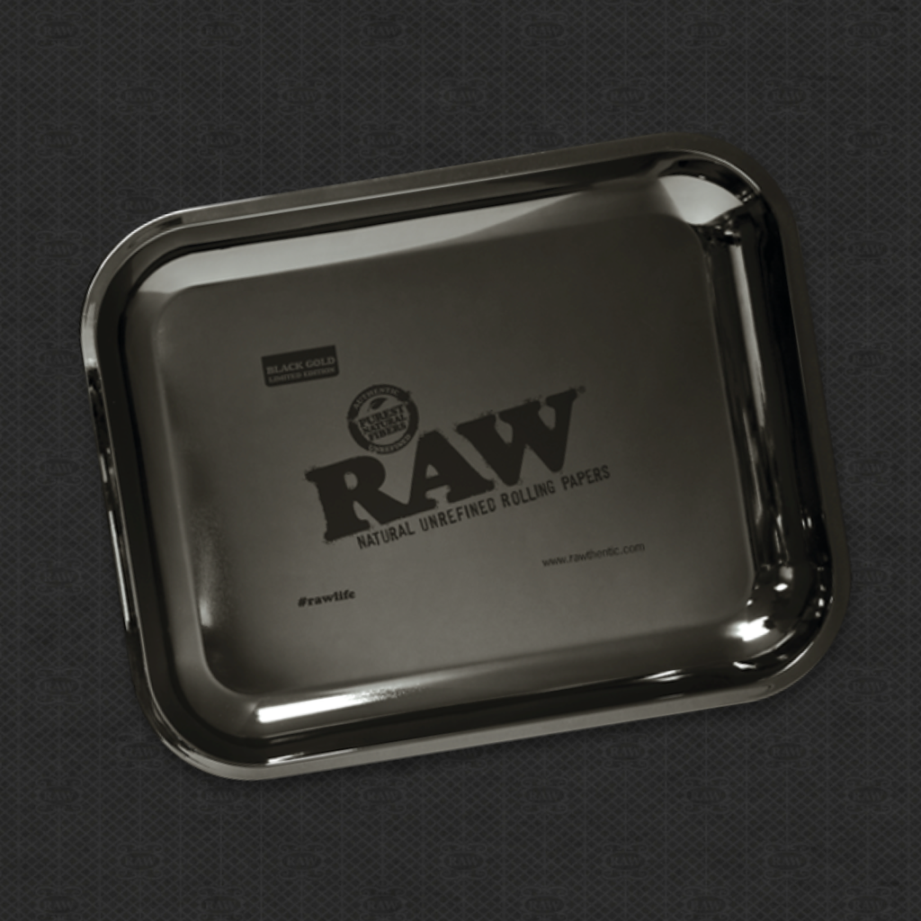 Black Gold Rolling Tray Large