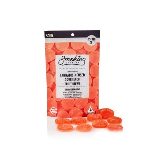 Sour Peach 250mg Delta-8 THC Fruit Chews - Maine