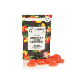 Sour Peach 250mg Delta-8 THC Fruit Chews - Oklahoma