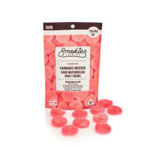 Sour Watermelon 250mg Delta-8 THC Fruit Chews - Maine