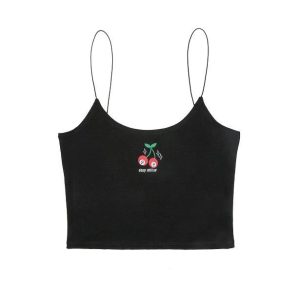 Cherry Tank Top Black