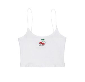 Cherry Tank Top White